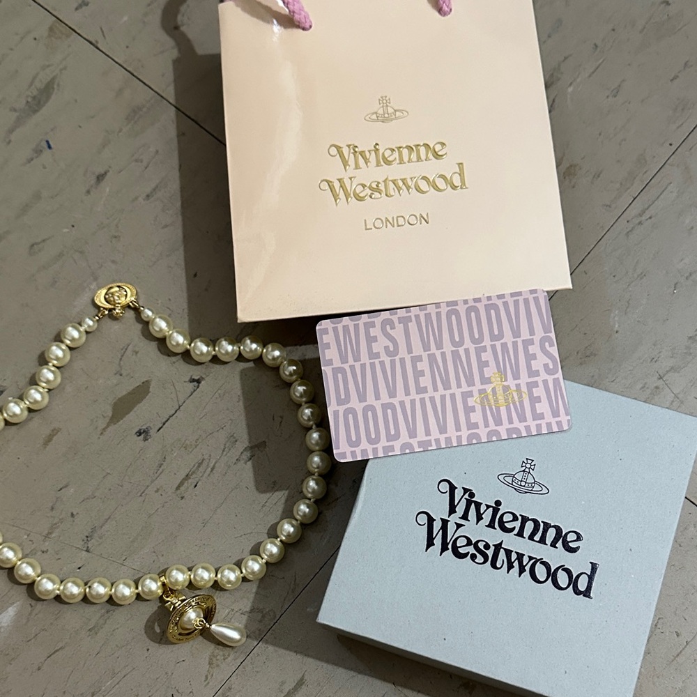 Vivienne Westwood Gold and Pearl Necklace